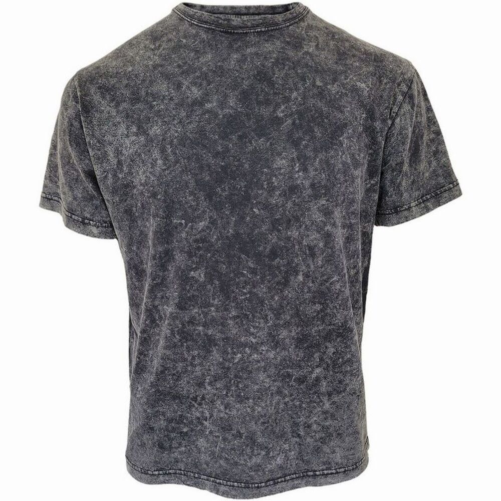 Spiral Direct Unisex Adult Acid Wash T-Shirt / Black/Gray